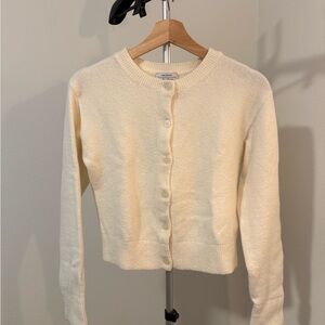 & Other Stories Ivory Button-Up Cardigan